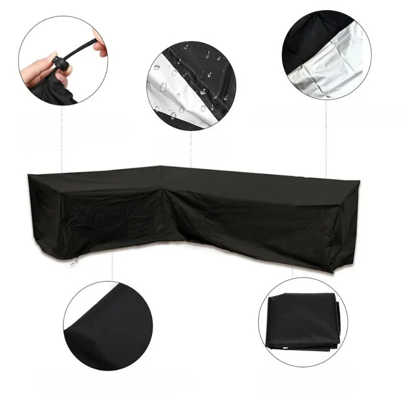 Housse Salon de Jardin pour Canapé d'Angle 215 x 215 x 87 x 80 cm