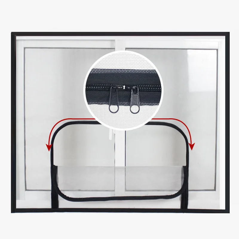 Moustiquaire sur mesure avec fermeture éclair pour fenêtre et balcon - Anti-insectes et anti-oiseaux