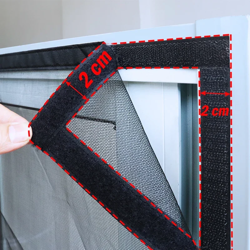 Moustiquaire Invisible Noire pour Fenêtre en Fibre de Verre - Installation Facile par Velcro