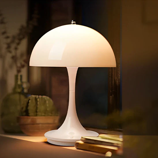 Lampe de table champignon sans fil avec support antidérapant