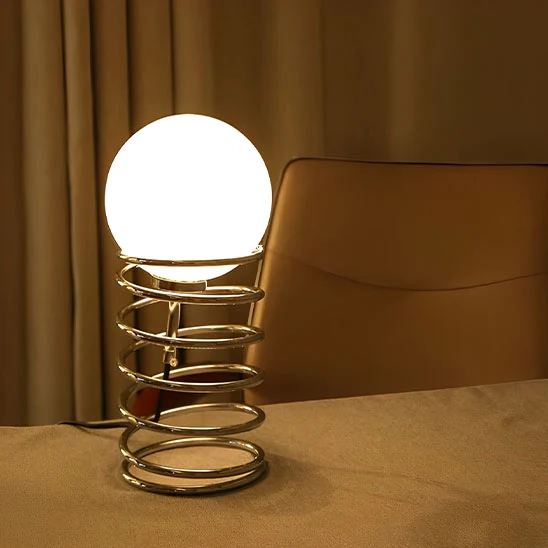 Lampe de table filaire de style vintage à spirale