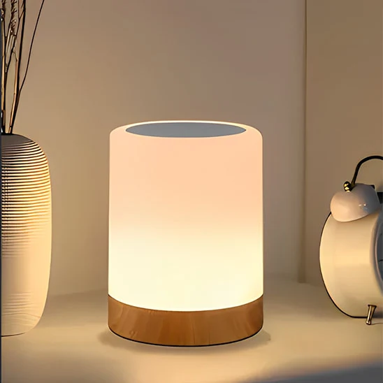 Lampe de chevet sans fil portable à luminosités multicolores