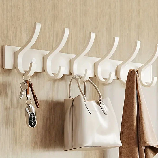 Porte-manteau mural blanc en aluminium de qualité supérieure
