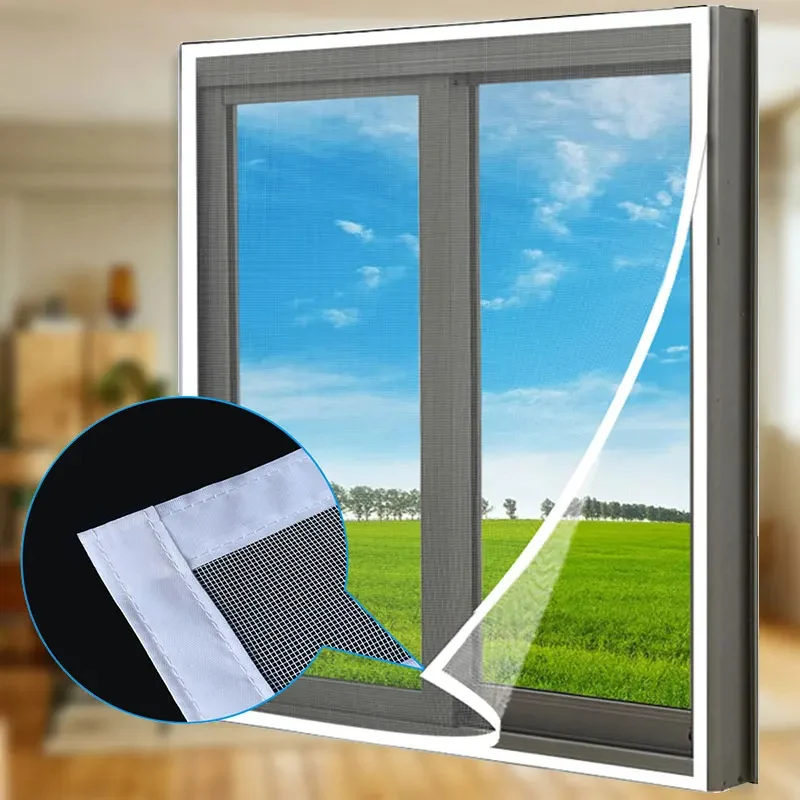 Moustiquaire fenetre astucieuse et pratique en fibre de verre blanche