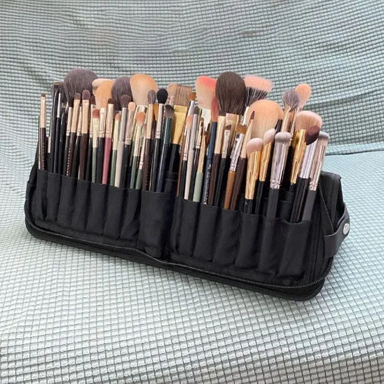 Rangement pinceaux maquillage pliable