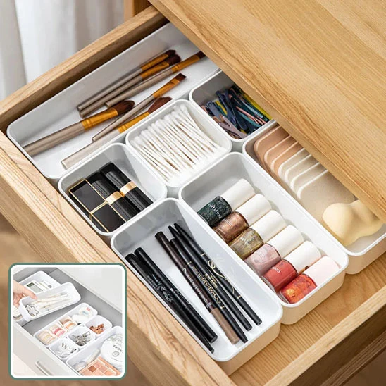 Boite à rangement maquillage: Lot de 8 pcs