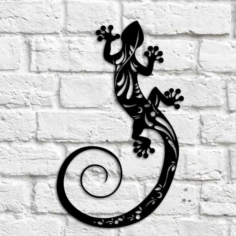Décoration Murale Lézard en Métal