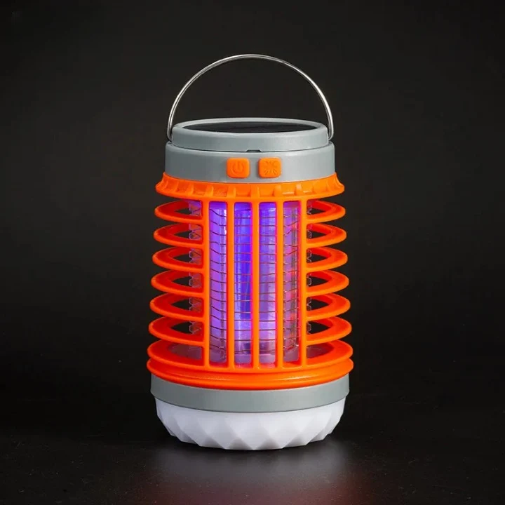 Lampe Anti Moustique Orange avec Lumière UV et Crochet