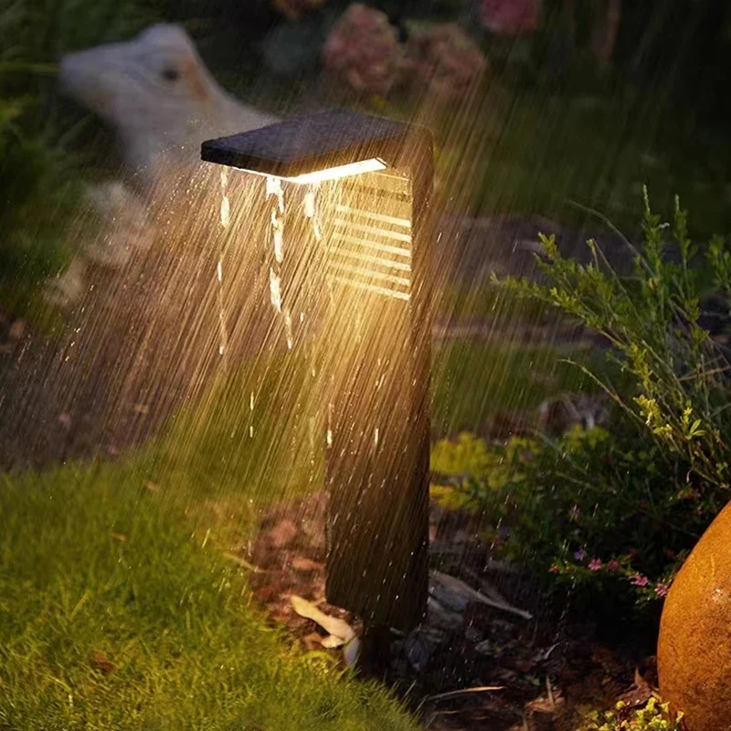 Lampadaire Extérieur Solaire LED Noir et Étanche