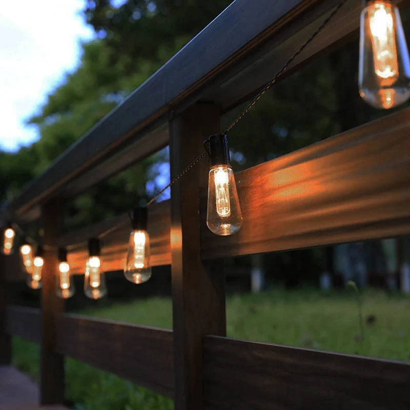 Guirlande LED Étanche à Énergie Solaire de Style Rétro