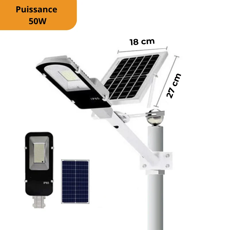 Éclairage Extérieur Solaire LED Étanche de Style Lampadaire avec Télécommande