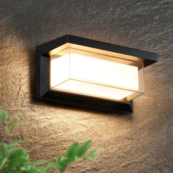 Applique LED Extérieur Murale Étanche de Forme de Rectangulaire
