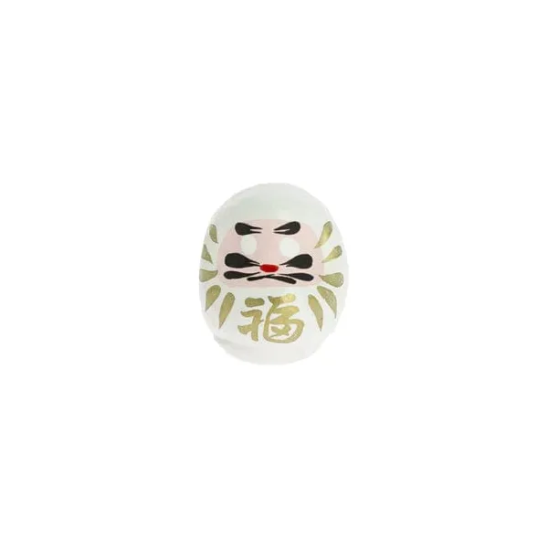 Daruma Traditionnel Blanc - Petit, Amour - Fabriqué au Japon