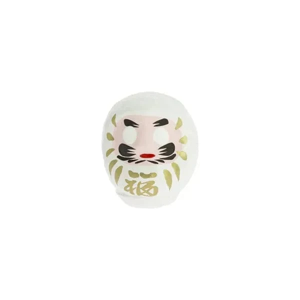Daruma Traditionnel Blanc - Moyen, Amour - Fabriqué au Japon