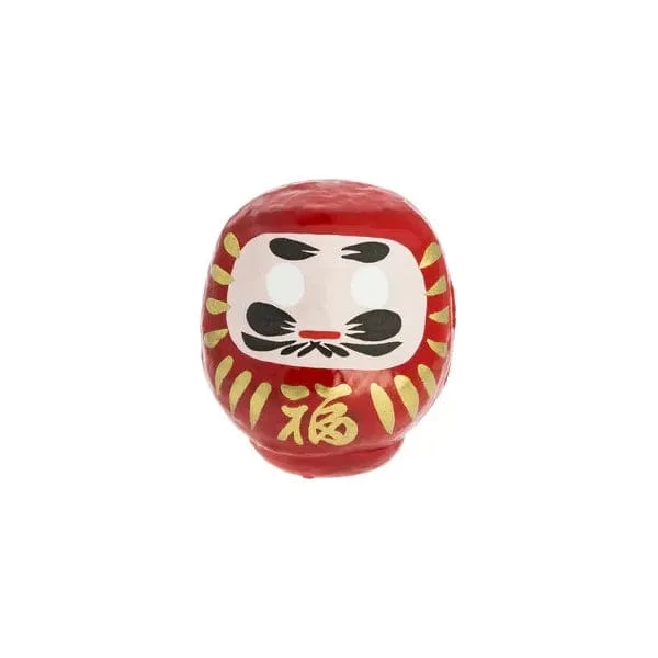 Daruma Traditionnel Rouge - Grand, Chance - Fabriqué au Japon