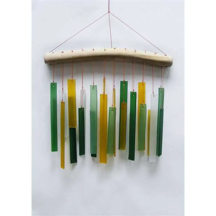 GLAS WIND CHIME ORTHOGON FOREST COLORS 44 CM