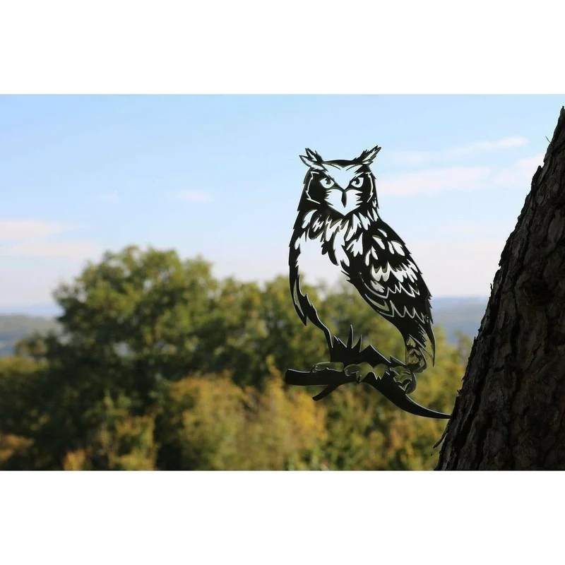 Hibou - Silhouette en acier corten
