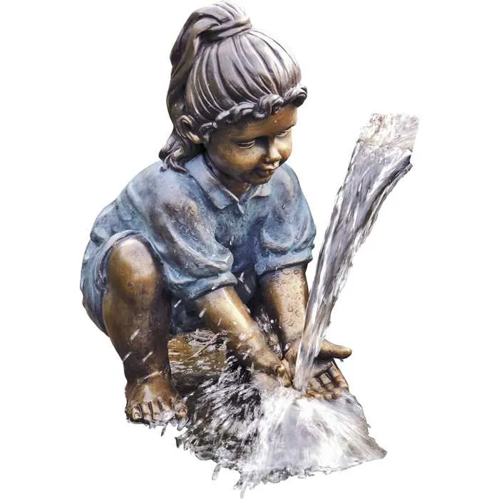 ANNA STATUE FILLE 43CM - POLYSTONE