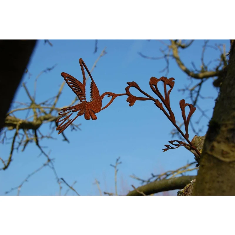 Colibri - Silhouette en acier corten