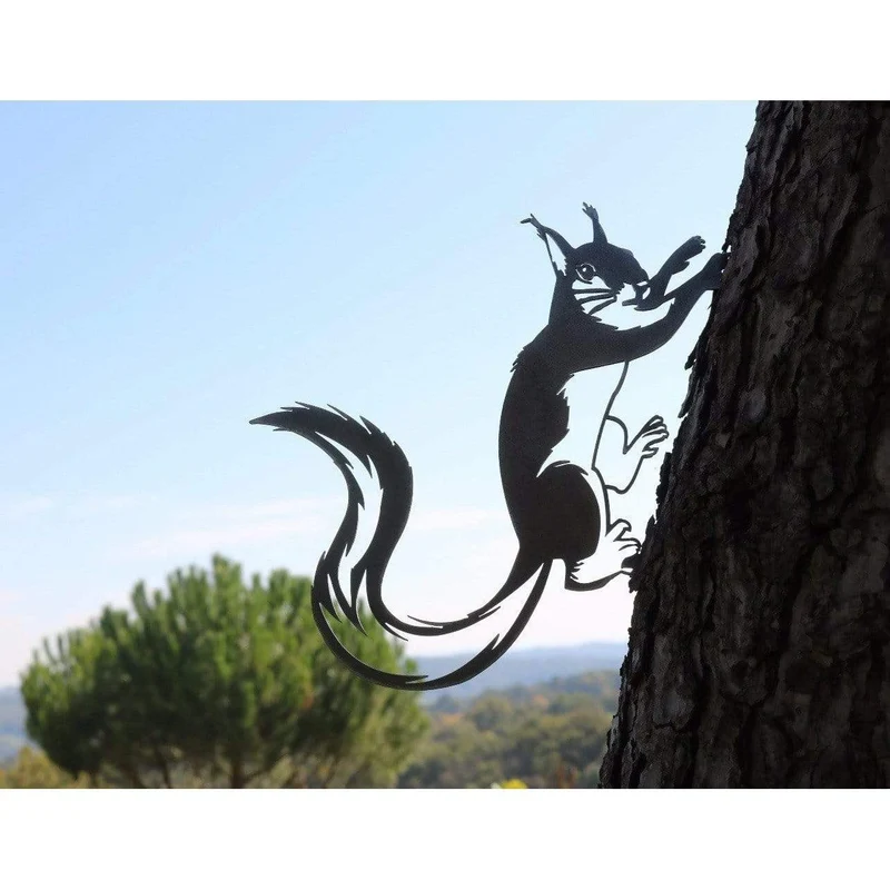 Écureuil - Silhouette en acier corten