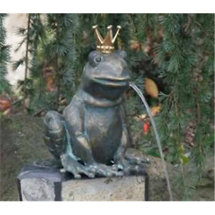 GRENOUILLE AVEC COURONNE EN BRONZE