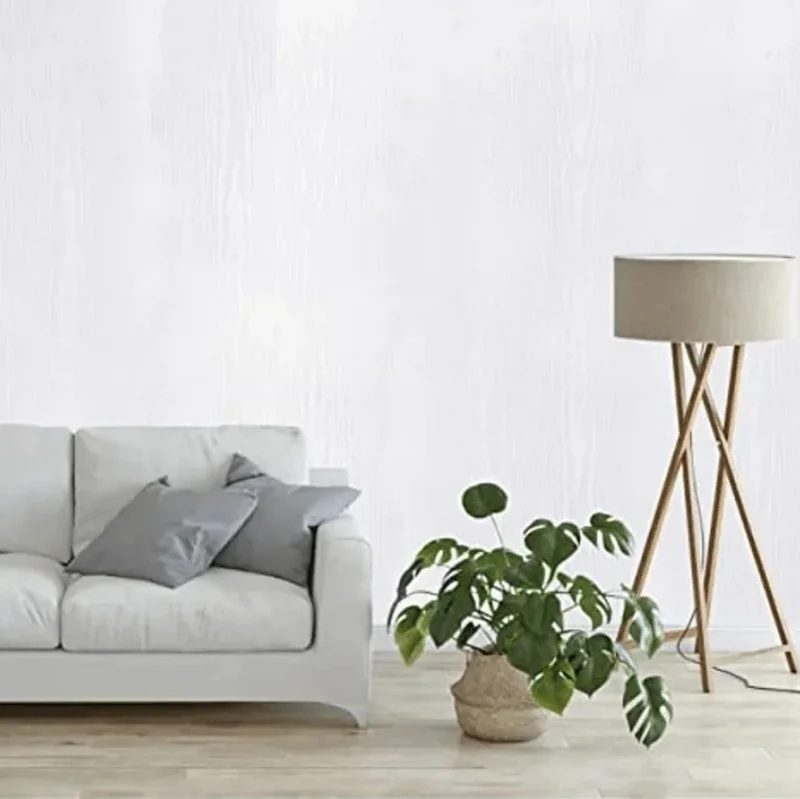 Adhésif Plan de Travail Blanc et Imperméable de Style Bois