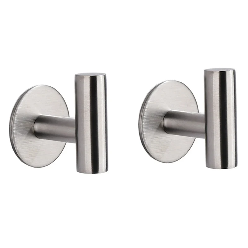 Lot de Deux Portes Manteau Muraux Modernes en Acier Inoxydable