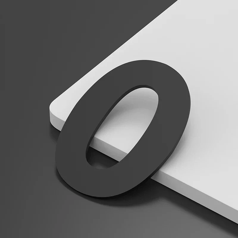 Plaque Numéro Maison Noire et Autocollante en 3D