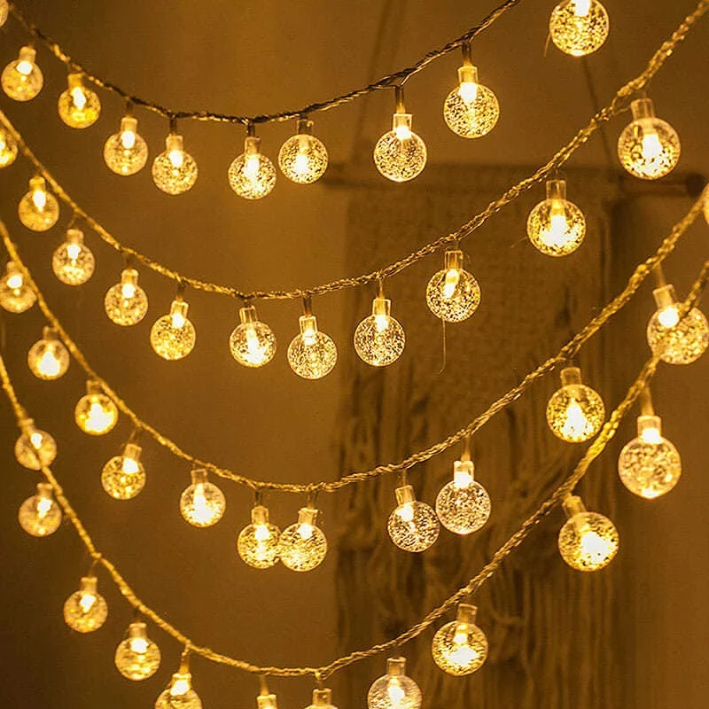 Guirlande Boule Lumineuse à LED Effet Boule de Noël