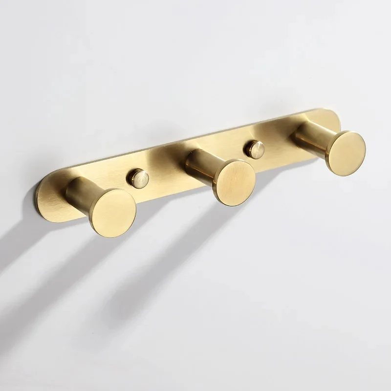Porte-Manteau Mural Doré en Acier Inoxydable