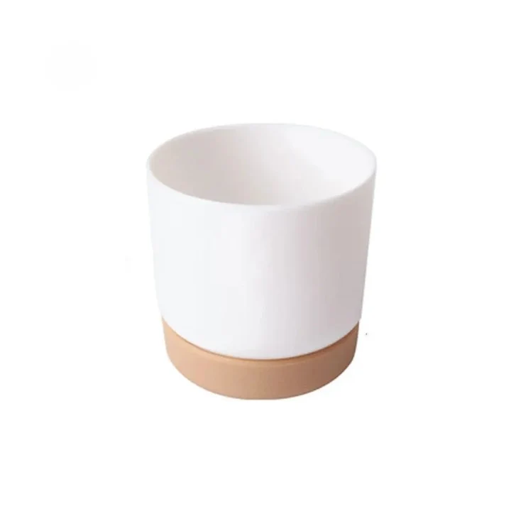 Pot de Fleur Circulaire avec Réservoir à Absorption d'Eau Automatique
