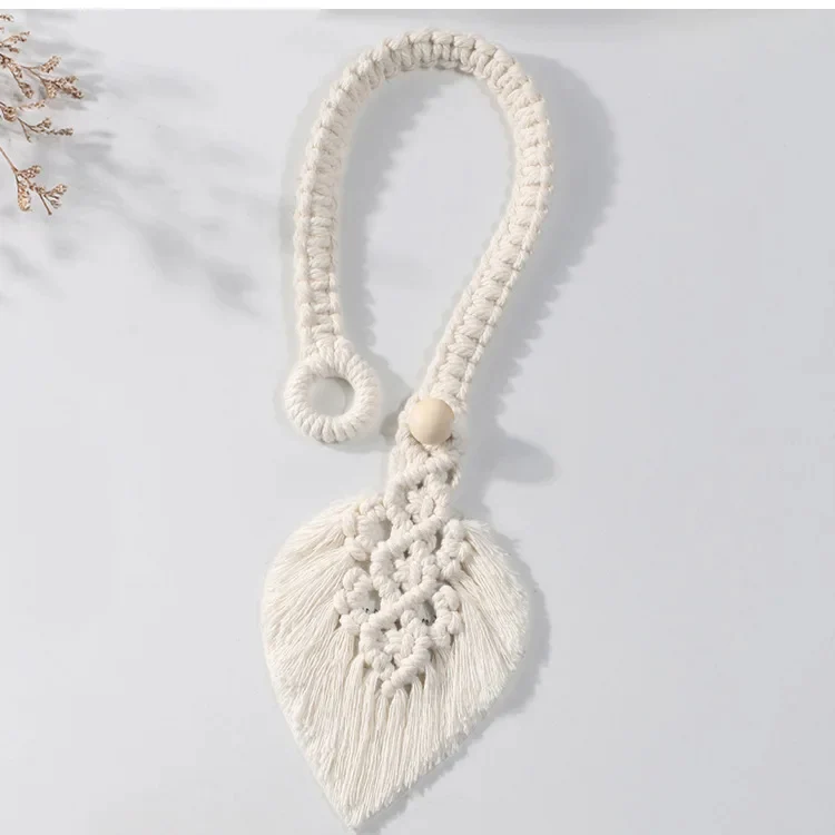 Embrasse Rideau de Style Bohème en Macramé Tressé