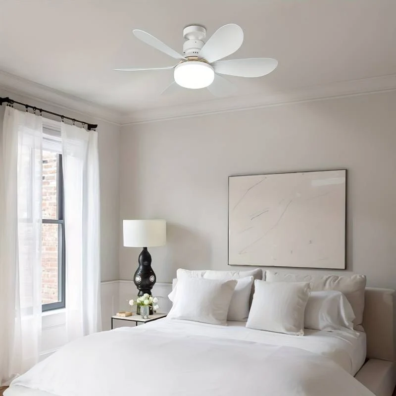 Plafonnier LED Moderne avec Ventilateur Silencieux