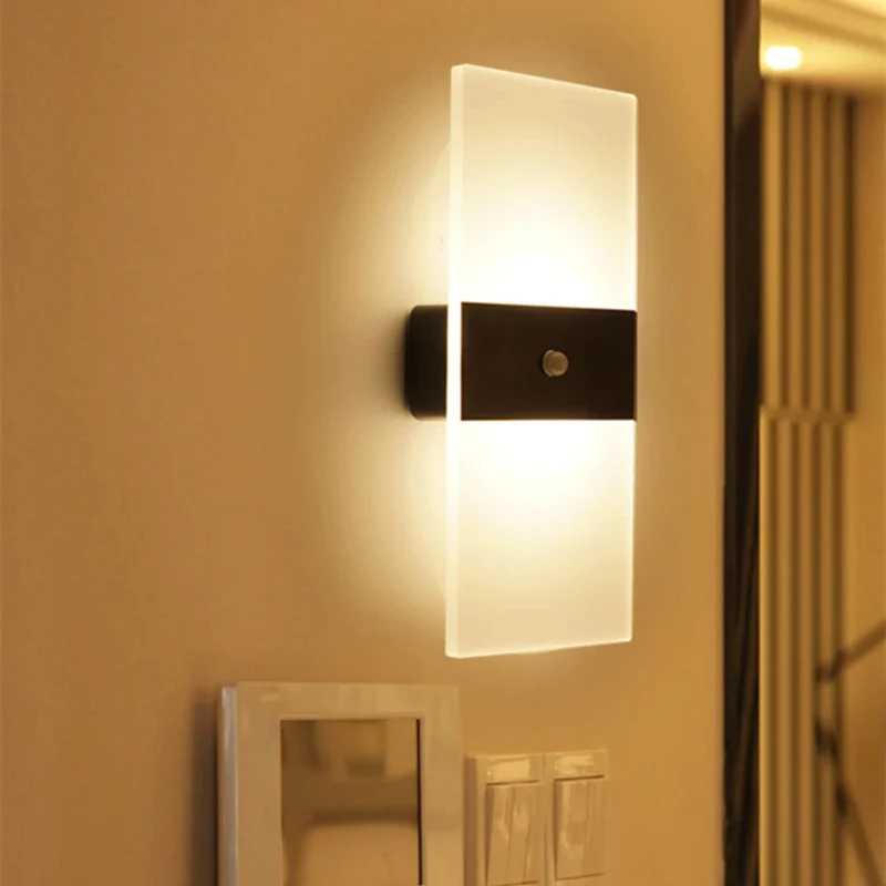 Lampe Détecteur de Mouvement Rectangulaire en Aluminium
