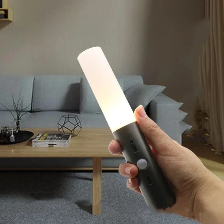 Lampe Détecteur de Mouvement Murale et Magnétique en Forme de Bougie