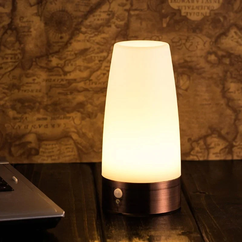Lampe Détecteur de Mouvement Sans Fil avec Socle Rond