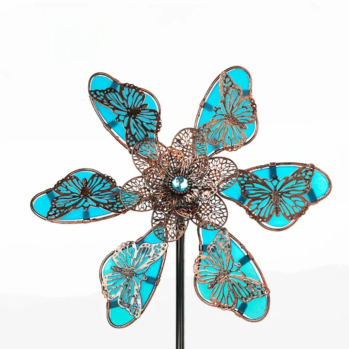 Girouette de Jardin de Style Floral en Fer