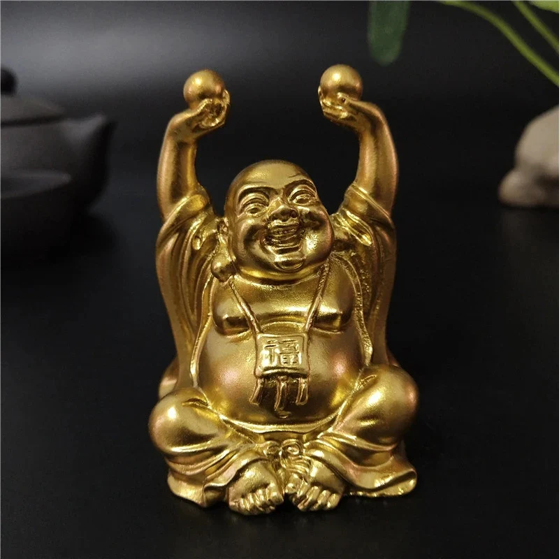 Bouddha Statue Dorée en Résine