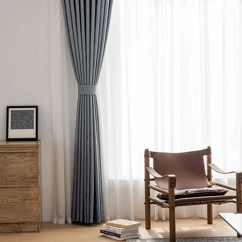 Rideaux Salon Luxueux de Style Nordique en Tissu