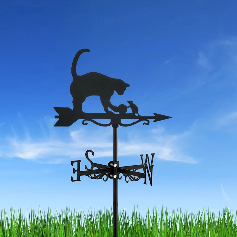 Girouette Charme Artistique Chat et Souris