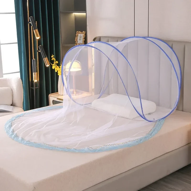 Moustiquaire de Voyage Pliante Anti-Moustiques pour Lit Simple