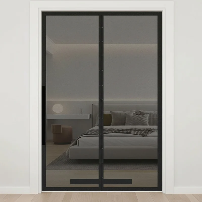 Moustiquaire de porte latérale auto-installante avec fermeture magnétique - Installation sans perçage