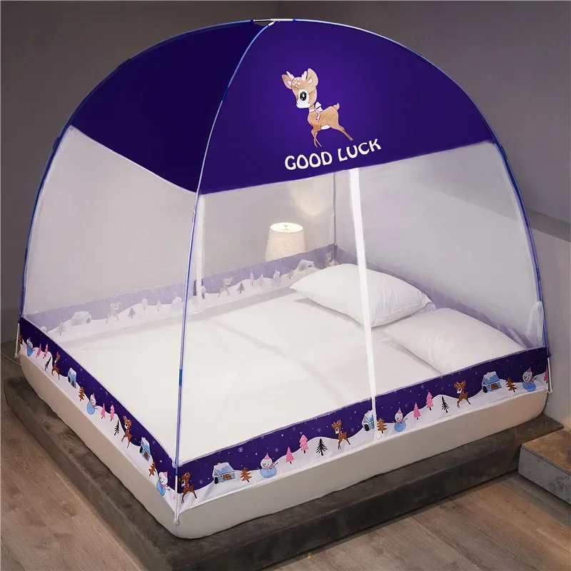 Moustiquaire Tipi Mongole Pliable 360° - Installation Facile, Polyester Respirant