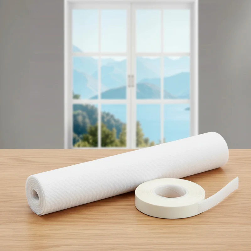 Moustiquaire Fenêtre Adhésive en Nylon Durable - Protection Été