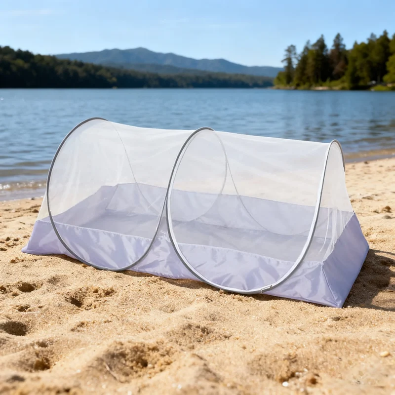 Moustiquaire pop-up autoportante à fond cousu, lit et camping