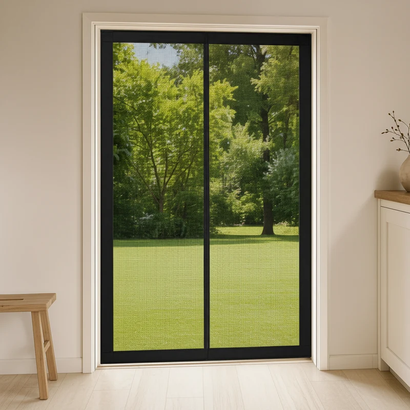 Moustiquaire de porte magnétique sur-mesure à fermeture automatique