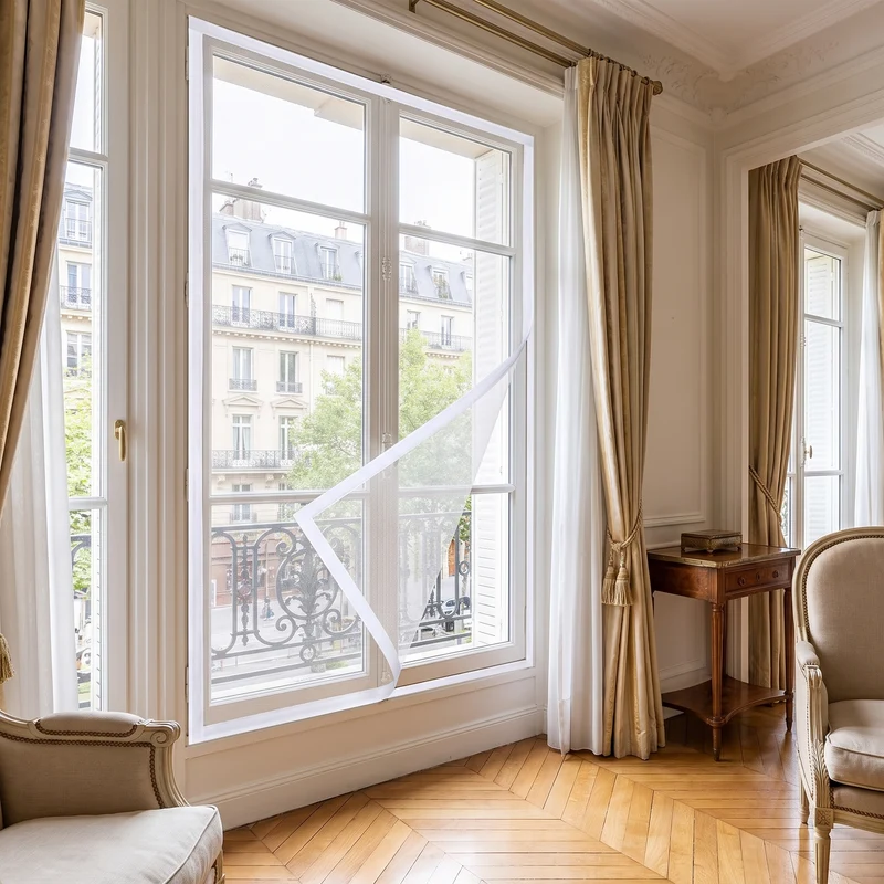 Moustiquaire de fenêtre à recouper, pose sans perçage - Blanc