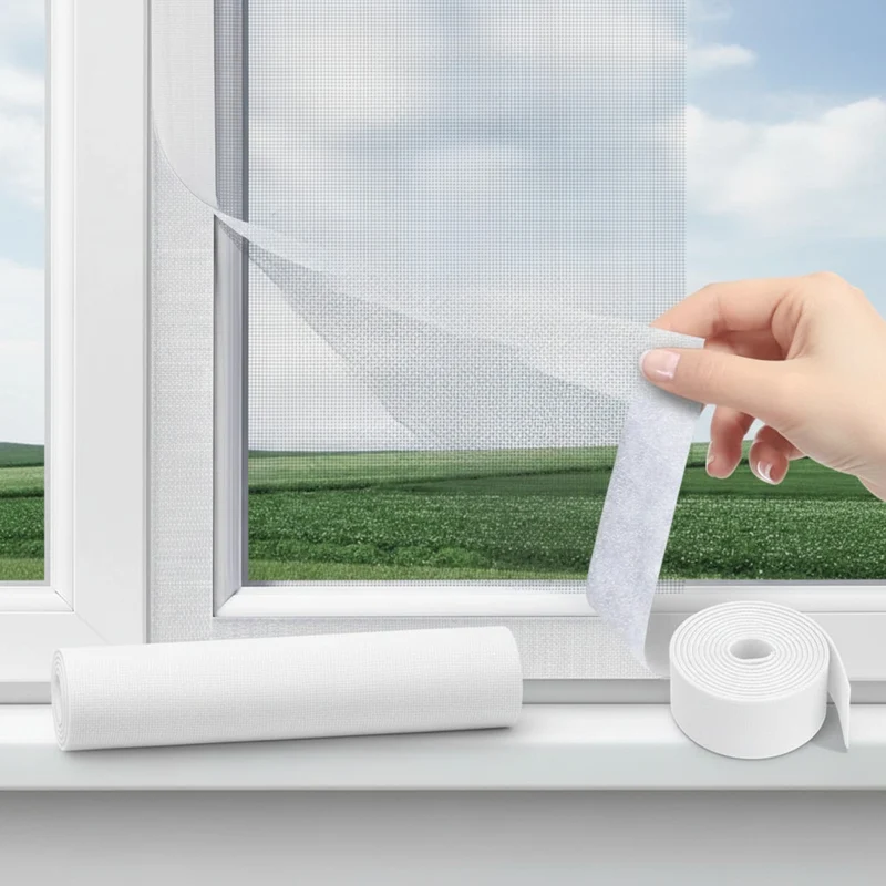 Moustiquaire Blanche Fenêtre en Fibre de Verre - Robuste, Réutilisable et Facile à Installer