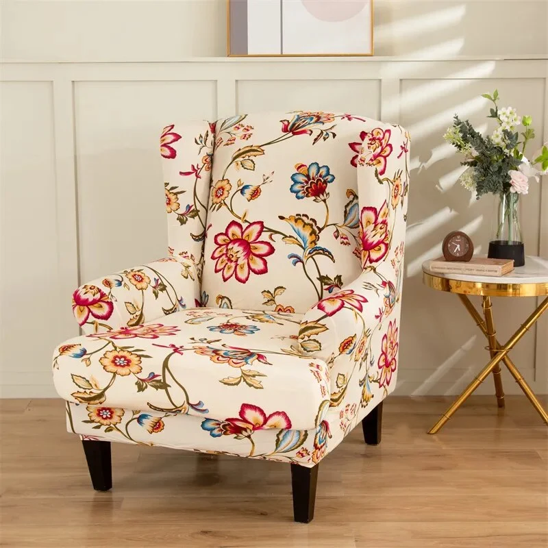 Housse de Fauteuil à Imprimé Floral en Polyester
