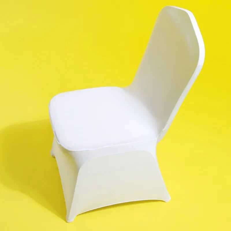 Lot de Cinquante Housses Chaise Blanches en Polyester